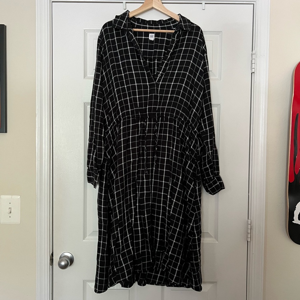GAP plaid midi shirt dress.  Size XL Tall